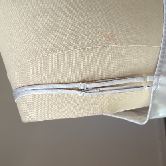 Nap Asymmetrical Hem Square Neckline Satin Slip Dress Gray M leisure luxury - Picture 6 of 9